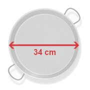 Průměr paella pánve 34 cm