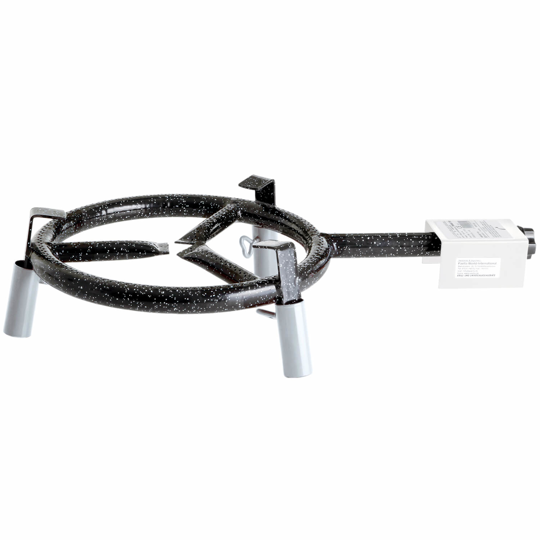 Grilovací set - hořák 30 cm s leštěnou 32cm a litinovou 35cm pánví a víkem PWI 106702