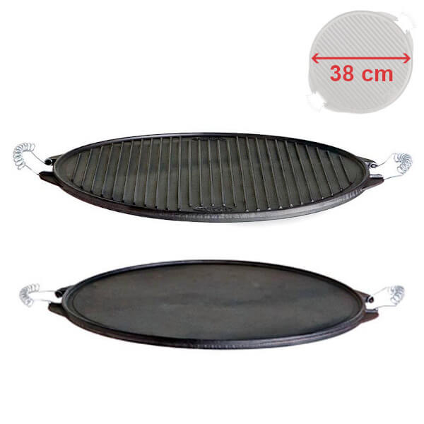 Grilovací plát 38 cm, litinový, oboustranný Gusseisen Kuss 11038 PWI