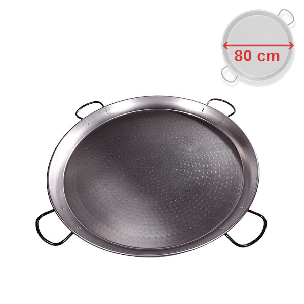 Paella gastro pánev 80 cm VACA ocelová, leštěná, Vaello Campos P0180