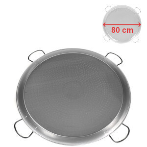 Ocelová leštěná paellera 80 cm na přípravu paelly PWI 012001