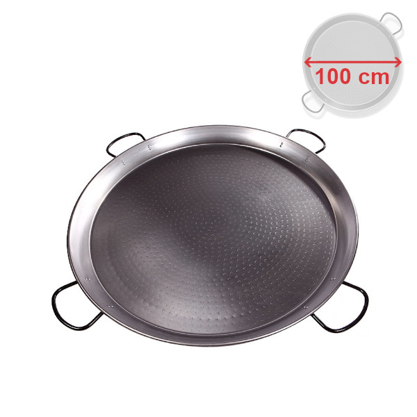 Paella gastro pánev 100 cm VACA ocelová, leštěná, Vaello Campos P01100