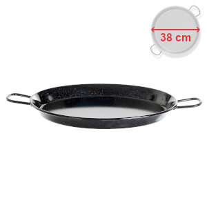 Smaltovaná ocelová paellera 38 cm na přípravu paelly PWI 051002