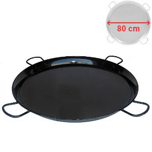 Smaltovaná ocelová paellera 80 cm na přípravu paelly PWI 051902