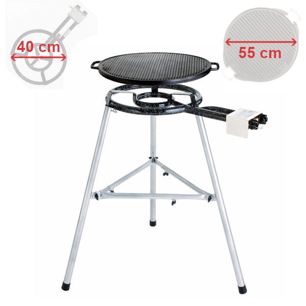 Grilovací set - hořák 40 cm s litinovou deskou 55 cm PWI 105503