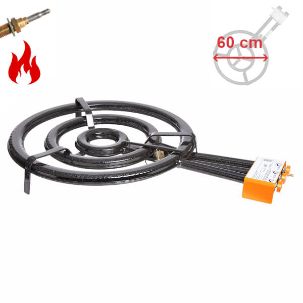 Hořák Paella PB 60 cm, termopojistka, 27,4 kW, 3-kruhový PWI 1605