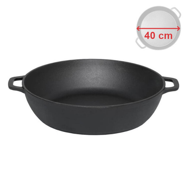 Litinová pánev 40 cm s madly Biol, hluboká BL1740
