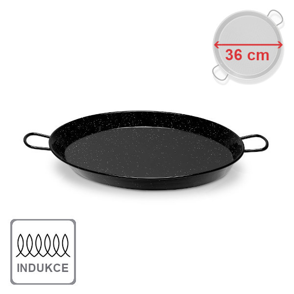 Indukční paella pánev 36 cm smaltovaná ocel, Vaello Campos P5436