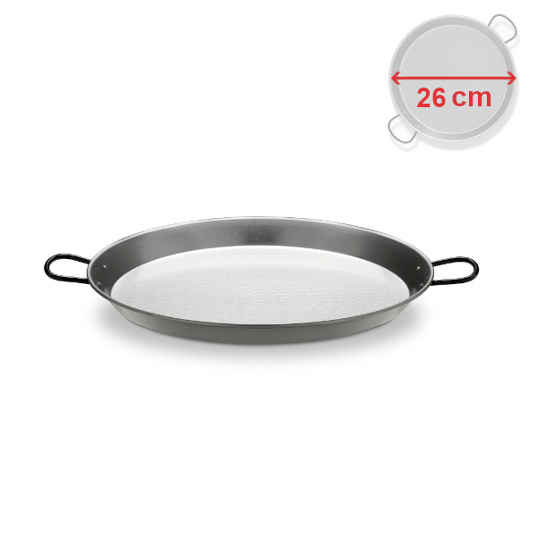 Paella gastro pánev 26 cm ocelová, leštěná, Vaello Campos P0126