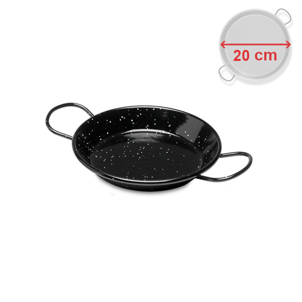 Paella pánev 20 cm Tapas, smaltovaná ocel, Vaello Campos P0220 Mini
