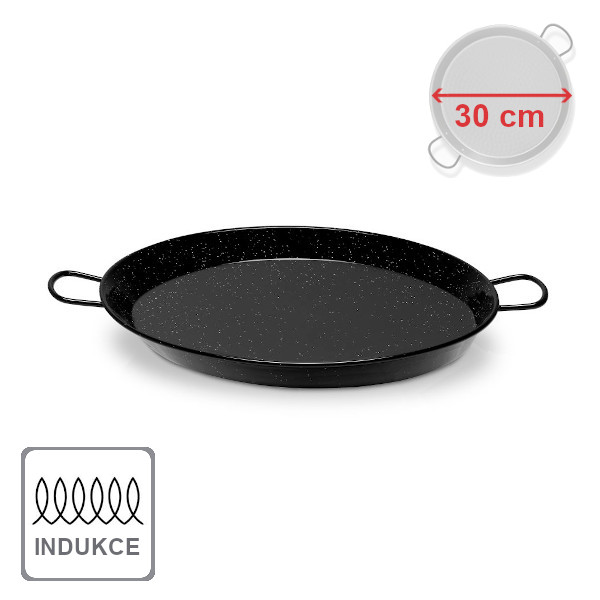 Indukční paella pánev 30 cm smaltovaná ocel, Vaello Campos P5430