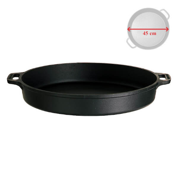 Litinová pánev 45 cm / 7,5 cm Gastro PROFI, 2 uši Gusseisen Kuss 4508