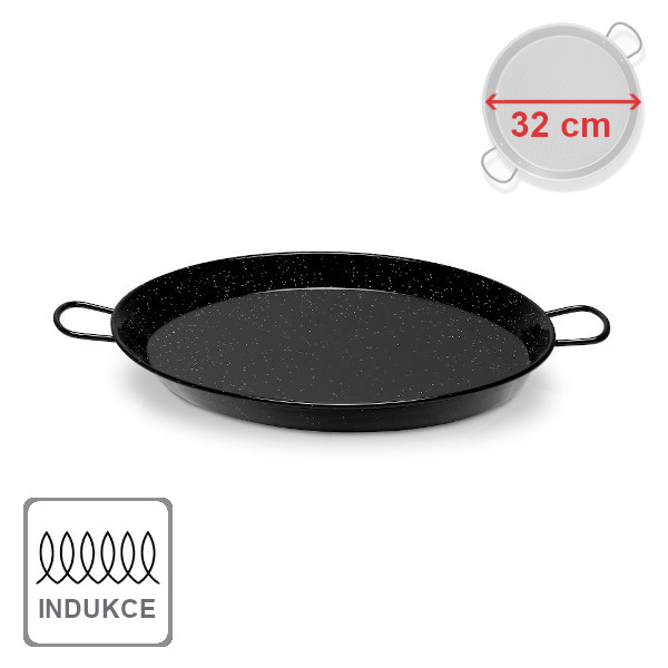 Indukční paella pánev 32 cm smaltovaná ocel, Vaello Campos P5432