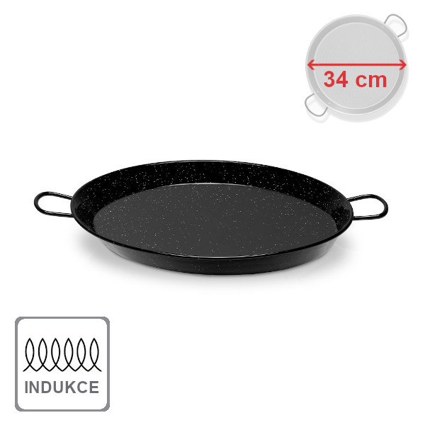 Indukční paella pánev 34 cm smaltovaná ocel, Vaello Campos P5434