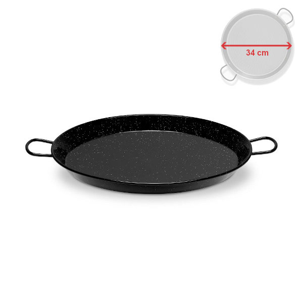 Paella gastro pánev 34 cm smaltovaná ocel, Vaello Campos P0234