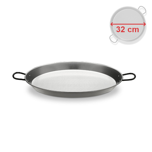 Paella gastro pánev 32 cm ocelová, leštěná, Vaello Campos P0132