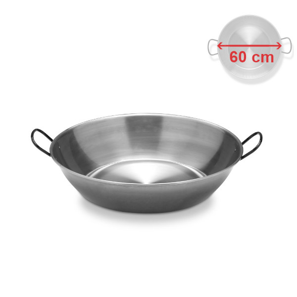Hluboká pánev 60 cm, ocelová, leštěná Paella Vaello Campos P0460