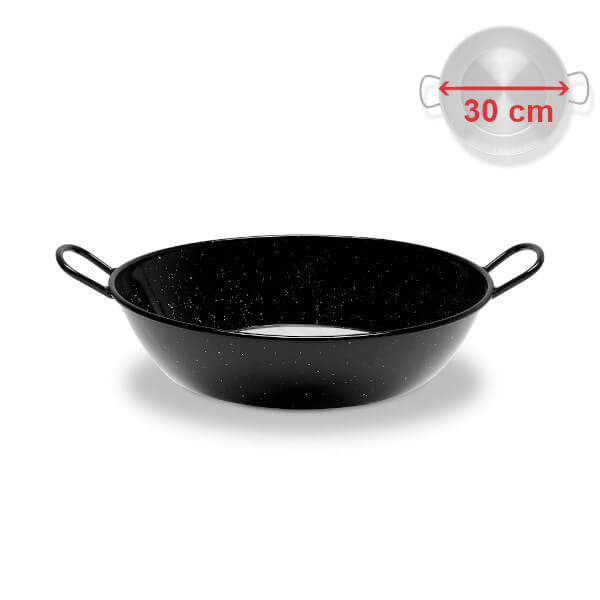 Hluboká pánev 30 cm smaltovaná ocel Paella Vaello Campos P0630