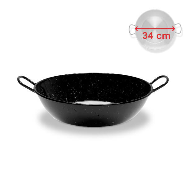 Hluboká pánev 34 cm smaltovaná ocel Paella Vaello Campos P0634