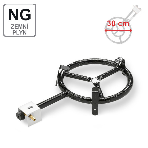 Hořák Paella NG 30 cm, 6,8 kW, 1-kruhový na zemní plyn Vaello Campos P1430G