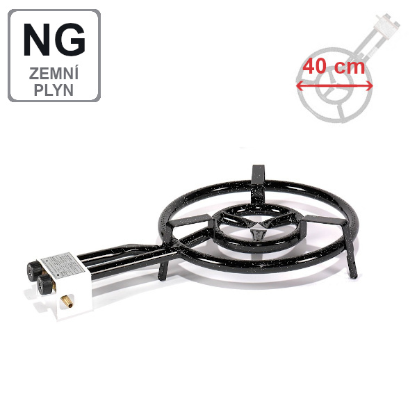 Hořák Paella NG 40 cm 11,7 kW, 2-kruhový na zemní plyn Vaello Campos P1540G