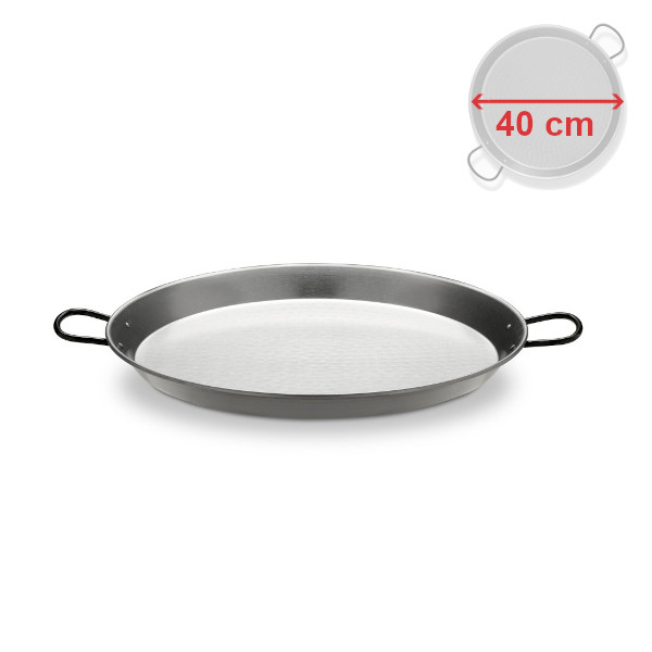 Paella gastro pánev 40 cm ocelová, leštěná, Vaello Campos P0140