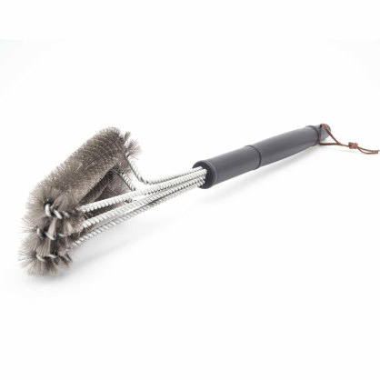 Grilovací kartáč 44 cm 3-kroucené štětiny podélně 16x9 cm All'Grill 9828