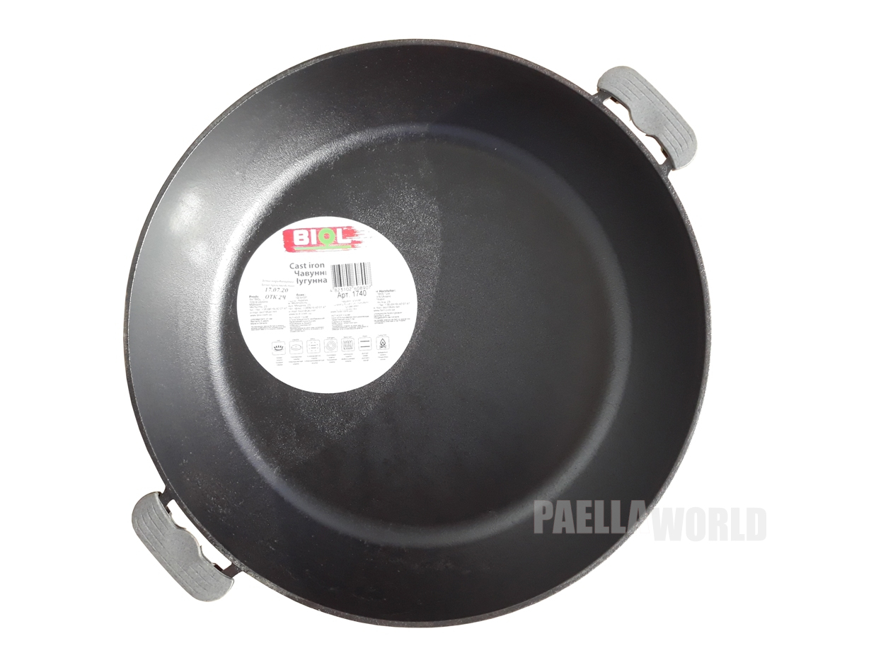 Litinová pánev 40 cm s madly Biol, hluboká BL1740