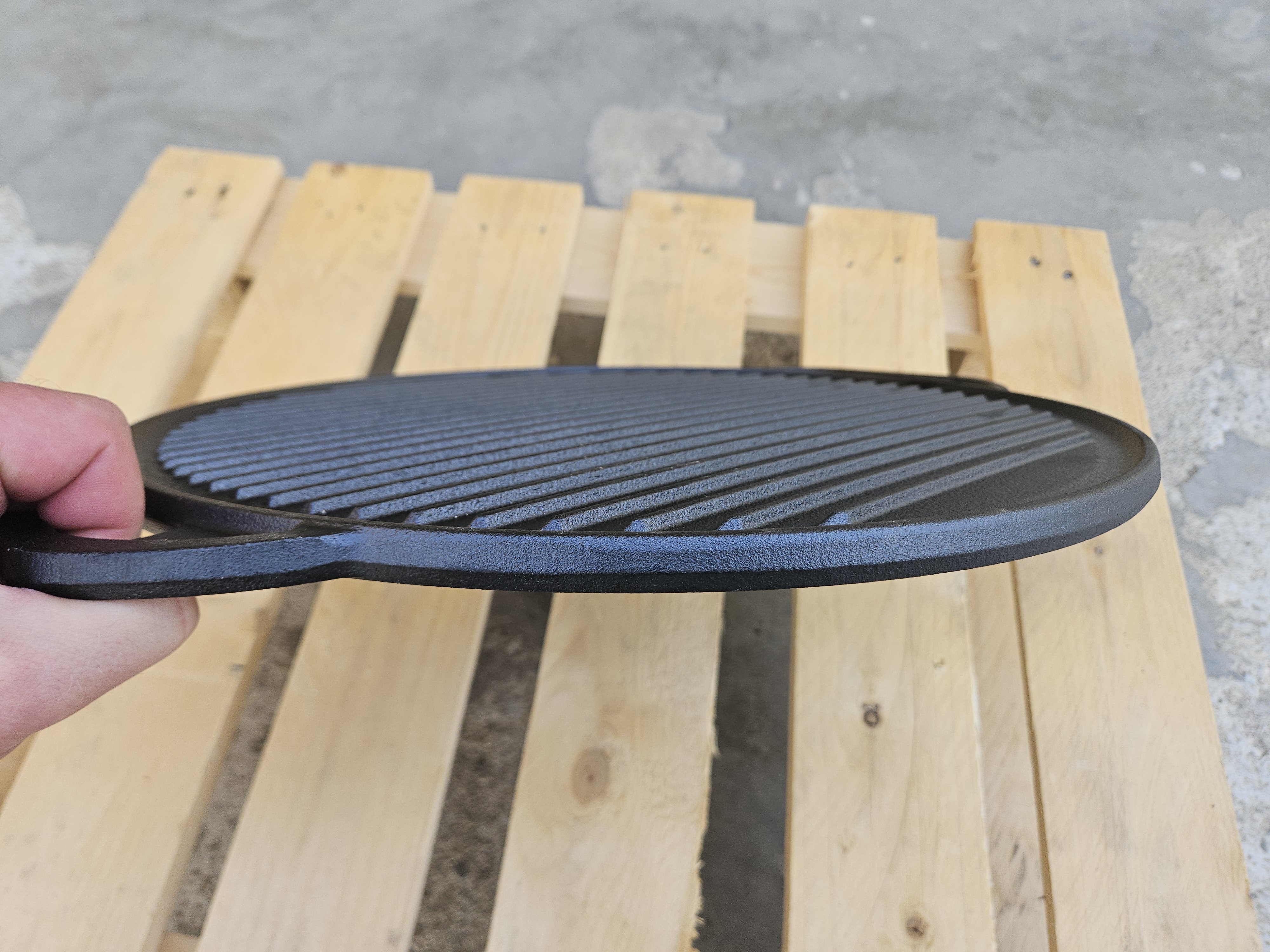 ALLGRILL Litinová grilovací deska Plancha Ø 41 cm, oboustranná, PWI 550201, kruhová s madly