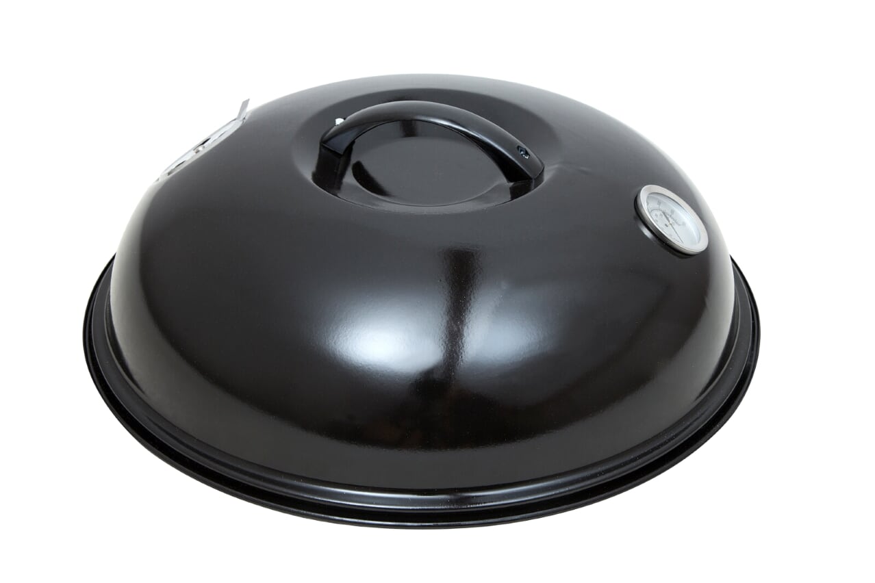 Grilovací víko 42 cm s teploměrem, madlem, smaltované PWI 9945