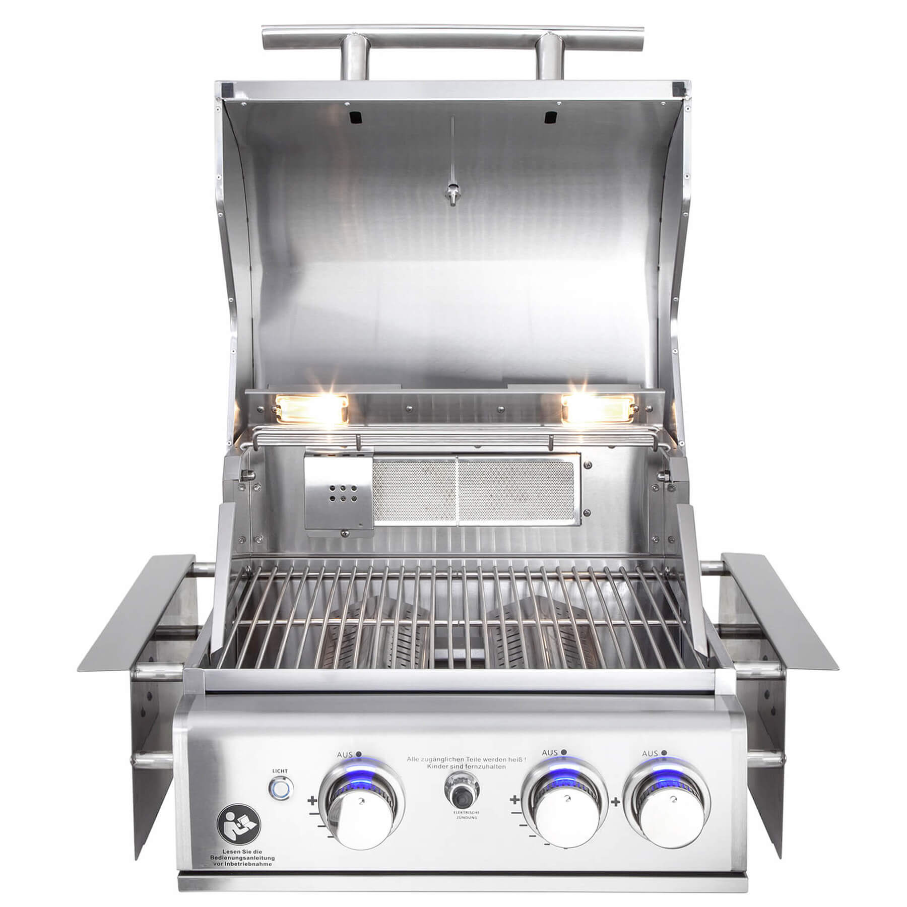 Vestavný plynový gril Top-Line Chef S 10,5 kW nerez, 2 hořáky + infra AllGrill 100959 Airsystem