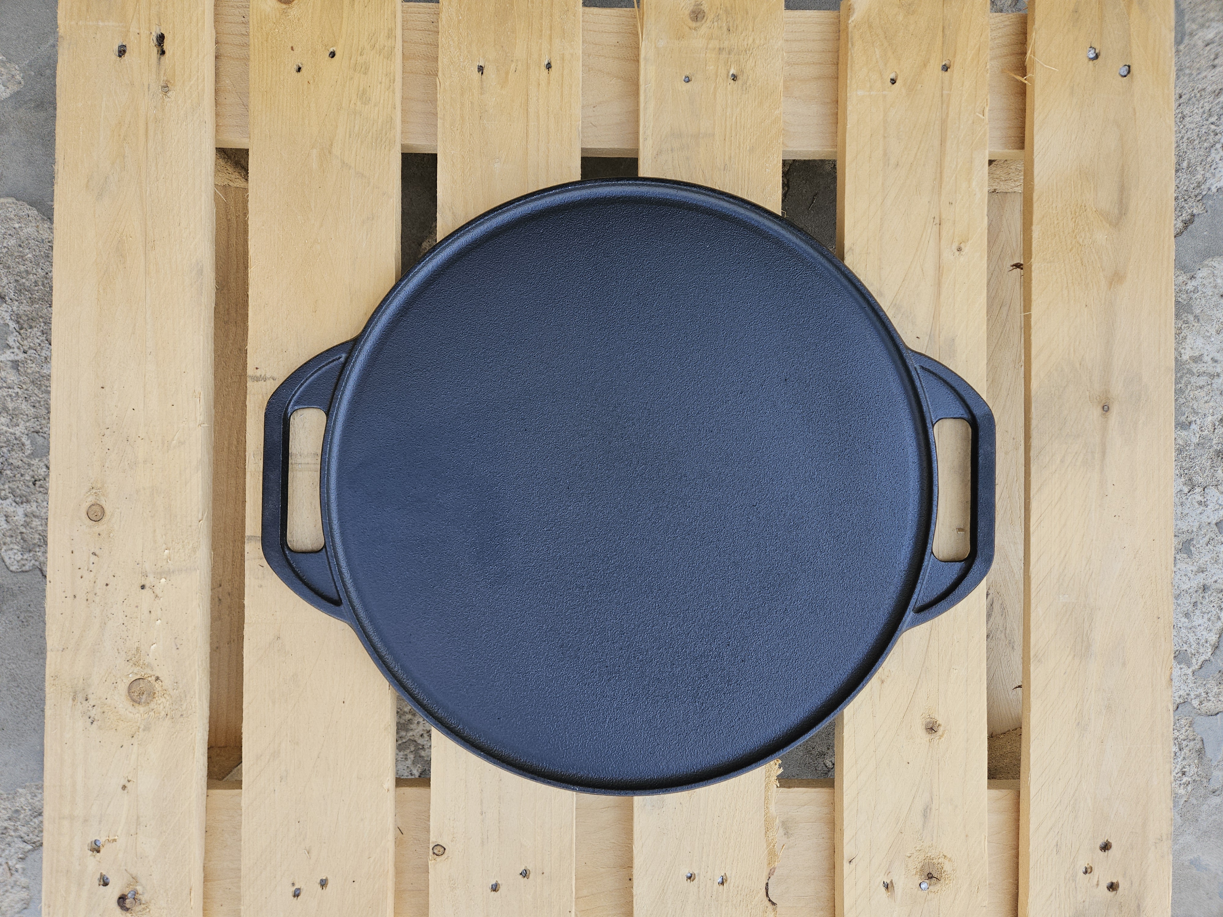ALLGRILL Litinová grilovací deska Plancha Ø 41 cm, oboustranná, PWI 550201, kruhová s madly