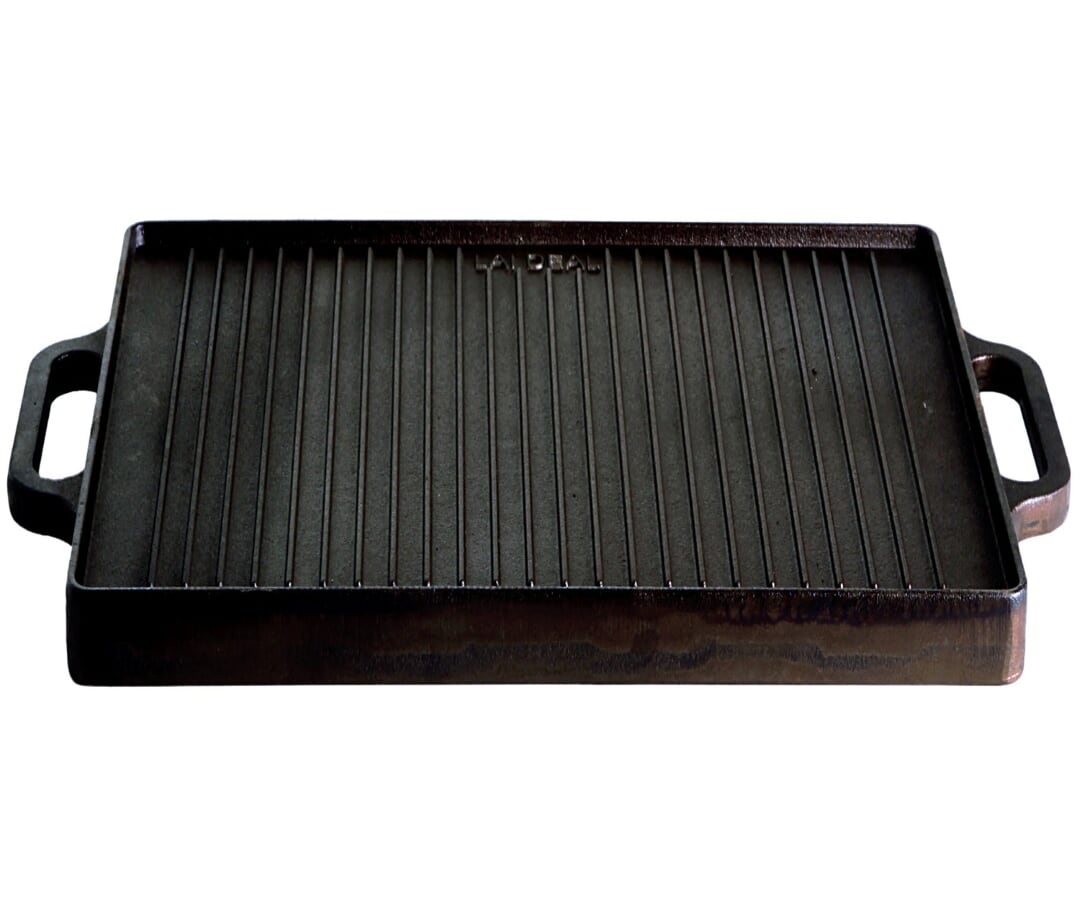 Set - Průmyslový vařič 30x30x14 cm s litinovou deskou 32x32 cm PWI 3030+3232