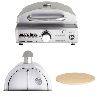 Multi-Kulti Set 3 - gril 3,8 kW, nástavba pizza pec a kámen na pizzu 31 cm PWI 200-3