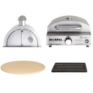 Multi-Kulti Set - gril 3,8 kW, nástavba pizza pec, pizza kámen, litinová deska PWI 200-4