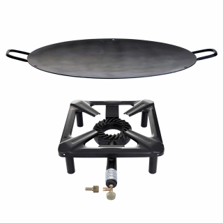 Set - Průmyslový vařič 30x30x14 cm s železným plátem 50 cm PWI 3030+5601