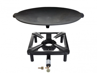 Set - Průmyslový vařič 30x30x14 cm s litinovým plátem 45 cm PWI 3030+4536